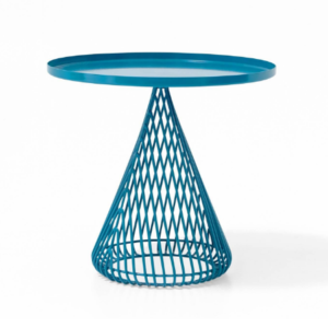 Metal wire teal powder coated coffee table