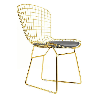 Harry Bertoia Wire Chair in gold