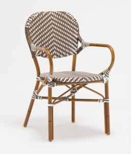 Bamboo rattan Terrace chair with armrests