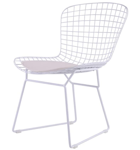 Black powder coated classical replica wire chair