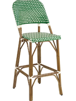 Commercial Grade rattan aluminum bistro bar chair