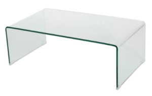 Clear Medium Rectangle Tempered Glass Coffee Table