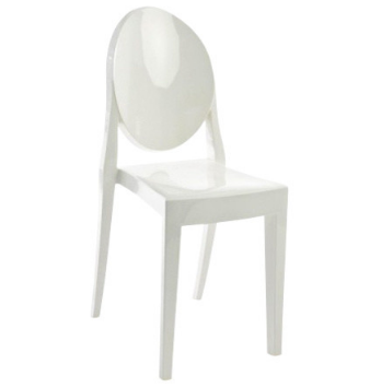 Matte Glossy Acrylic White Victoria Ghost Chair