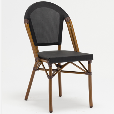 Bamboo look textliene bistro cafe chair