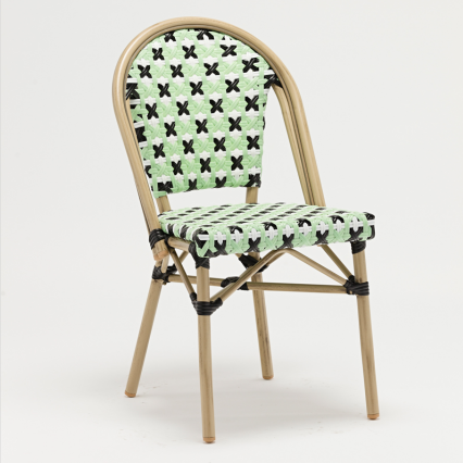 French style bamboo look bistro rattan dining chair