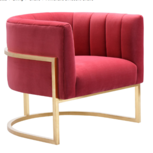 Channel Tufting Velvet Accent Chair
