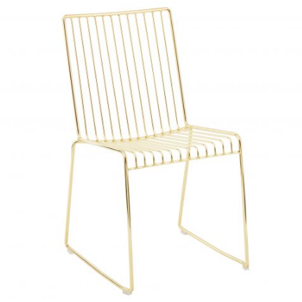Harry bertoia chair gold arrow wire chair