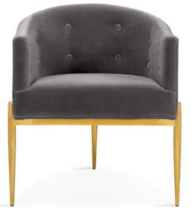 Gold stainless steel legs velvet dining chair