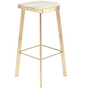 Brush gold stainless steel bar stool