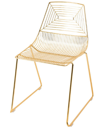 Classic Gold Wire Dining Chair