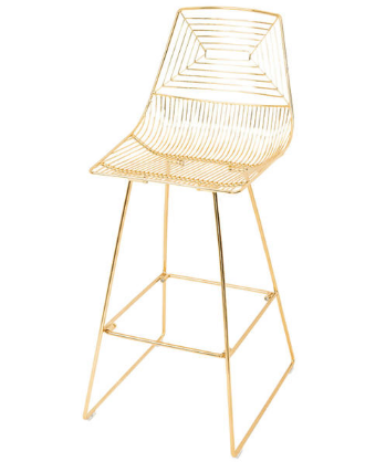 Classic design Gold Wire Bar Chair