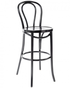 Black thonet bentwood bar stool