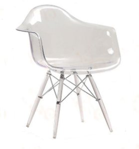 Allure Series Clear Transparent Acrylic Side Chair