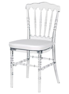 Napoleon Acrylic Chair With White Cushion