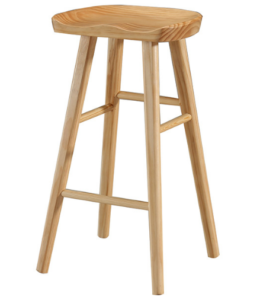 Natural ash wood bar stool for bar