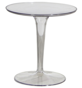 Clear transparent Acrylic round cafe table