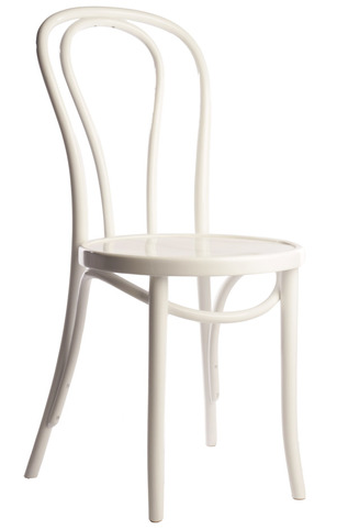 Replica Thonet bentwood chair in white