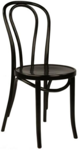 Replica Thonet bentwood chair in black