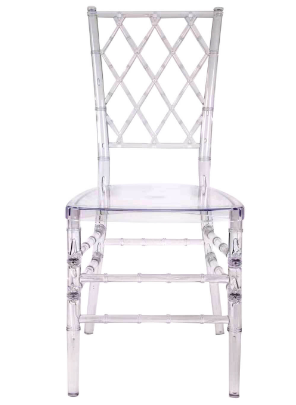 Clear Transparent Resin Chiavari Diamond Chair