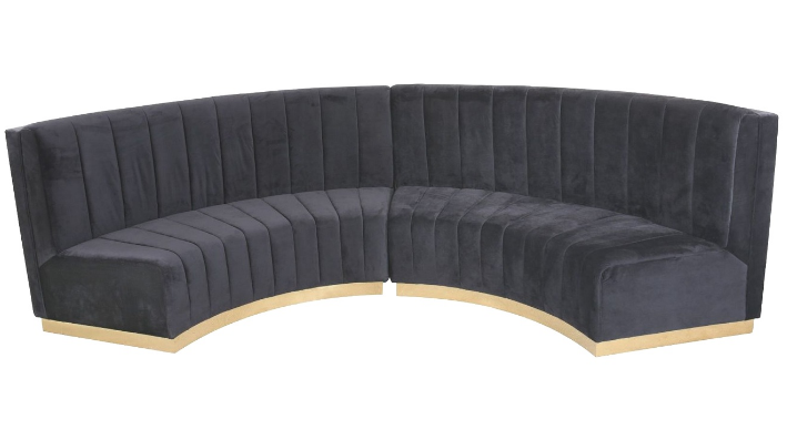 Round sectional curved lounge booth seating for wedding