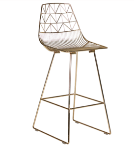 Gold plated arrow stackable Bar Chair