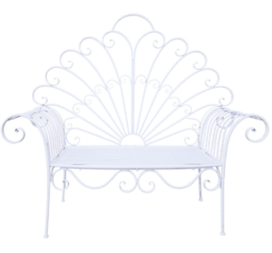 Wedding chair white metal peacock lounge chair