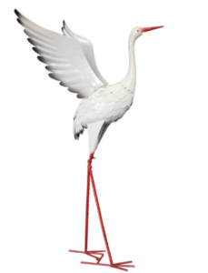 White metal Cranes for outdoor wedding decoration