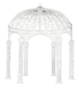 White metal Six Pillar Yurts Wedding Ceremony