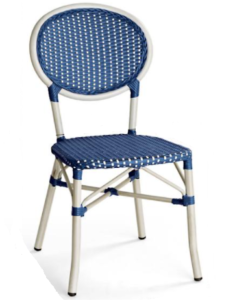 All-weather wicker furniture aluminum frame cafe chair