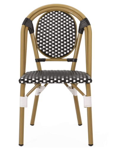 Outdoor French Bistro Chairs With Bamboo Finish