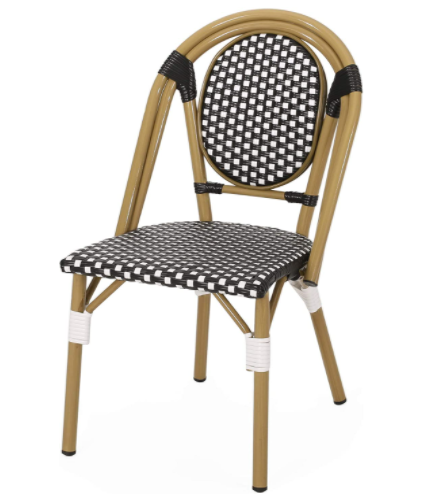 Outdoor French Bistro Chairs With Bamboo Finish
