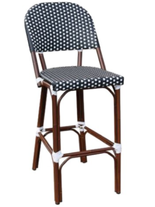Commercial Grade aluminum frame rattan bistro bar stool