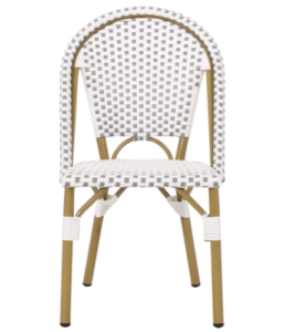 All-weather French Bistro Gray/white Dining Chairs