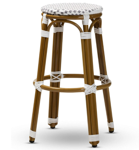 French style aluminum bistro bar stools