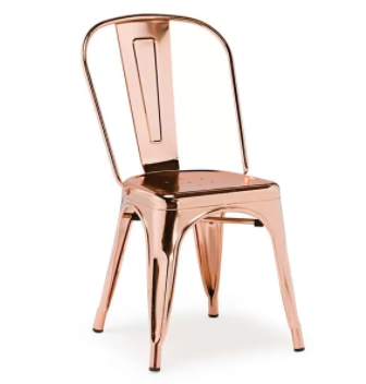 Restaurant Chair Copper/rose gold metal tolix dining chair