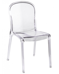 Plastic chair clear transparent stackable acrylic chair