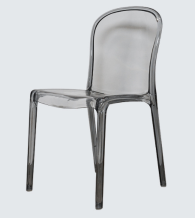 Plastic chair stackable gray acrylic chair