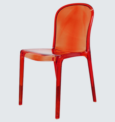 Plastic chair red stackable acrylic chair