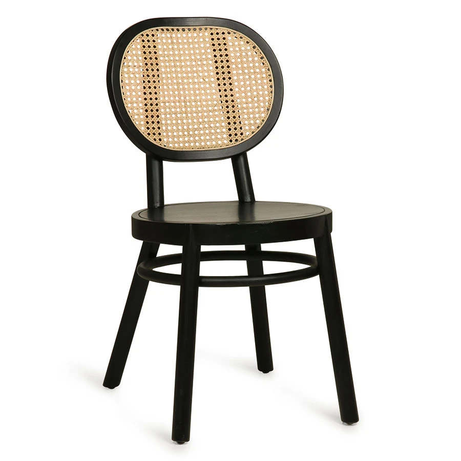 Hospitality furniture ash wood cane back dining chair for sale