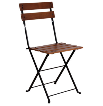 Garden furniture wooden bistro folding chair
