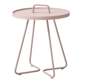 Outdoor furniture pink powder coated aluminum side table