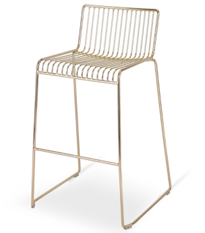 Golden stainless steel frame green velvet weaving dining chair