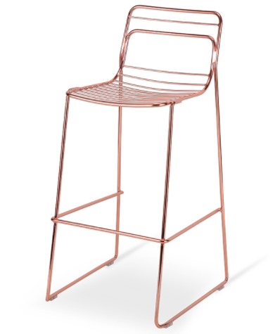 Rose gold metal wire bar chair