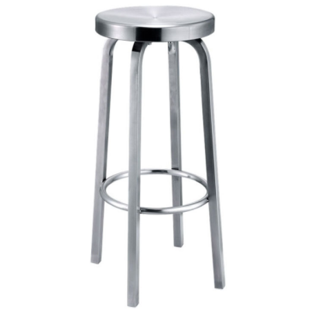White and green rattan bamboo look bar stool
