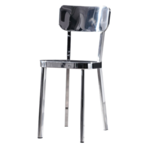 Wholesale commercial furniture industrial style polished stainless steel dining chair