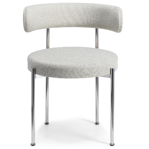 Luxury design stainless steel blue velvet upholstered restaurant chair