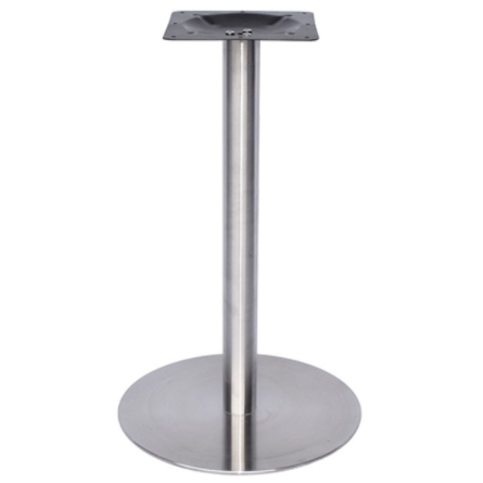 Restaurant furniture brushed stainless steel round table base