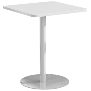 Commercial furniture outdoor cafe table white metal square bistro dining table