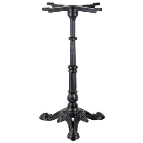 Commercial restaurant furniture black cast iron aria 3 arms dining table base