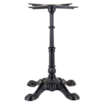 Wholesale foshan furniture commercial use black cast iron aria 4 arms dining table base
